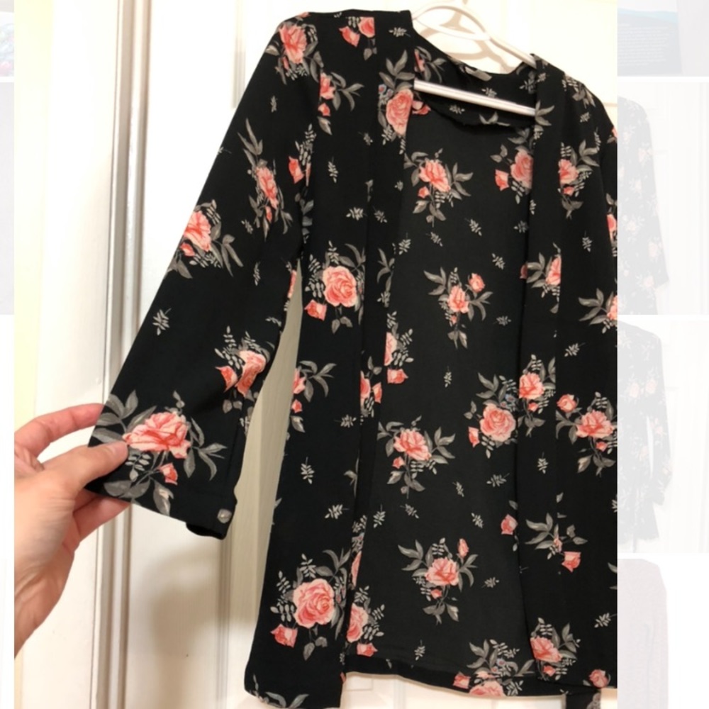H&M divided Floral Kimono Sz. XS